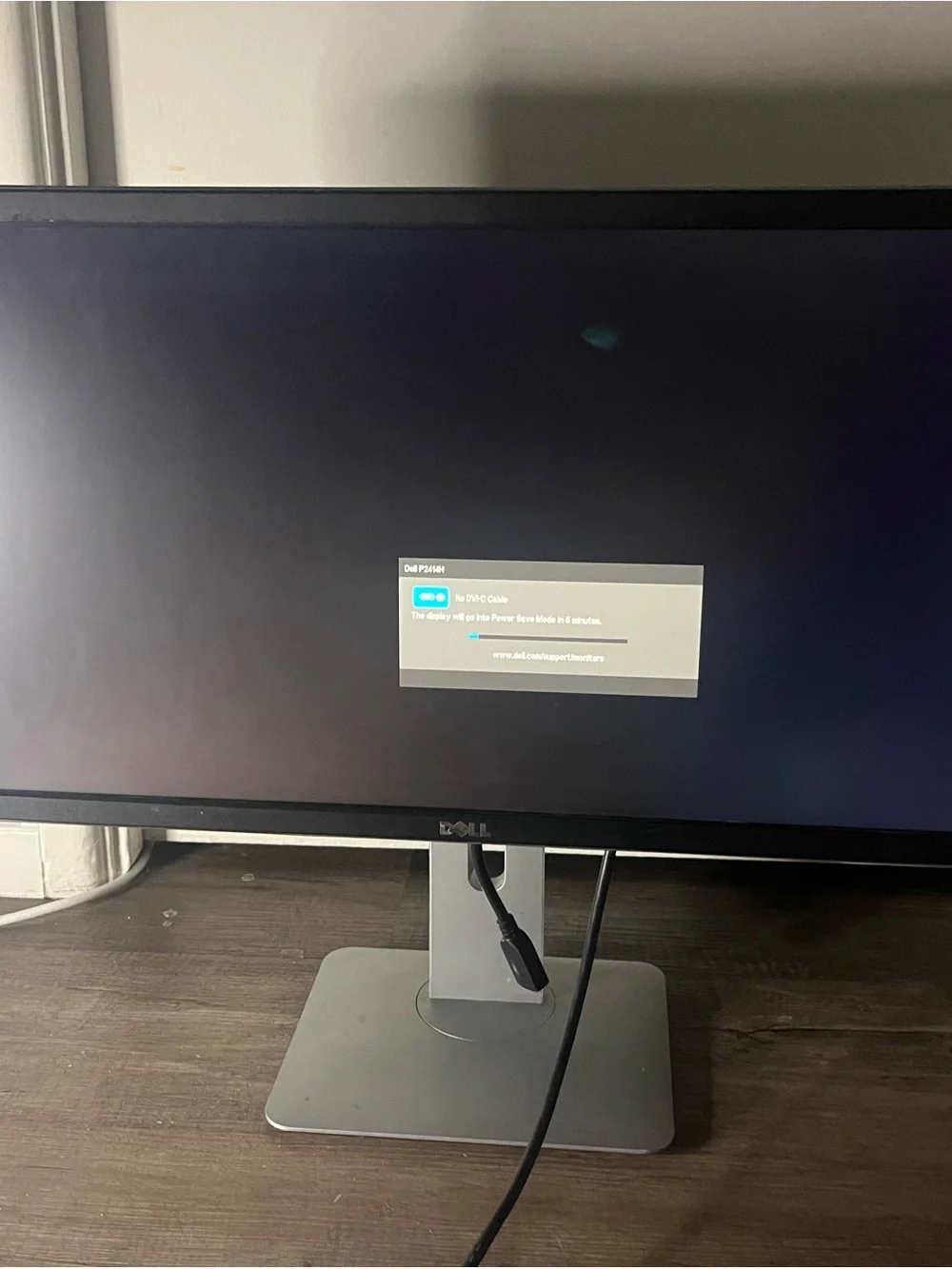 Dell Monitor in Black and Silver with Adjustable Stand